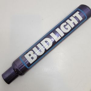 Bud Light Blue Aluminum Metallic Beer Tap Handle Pull Brewery Bar
